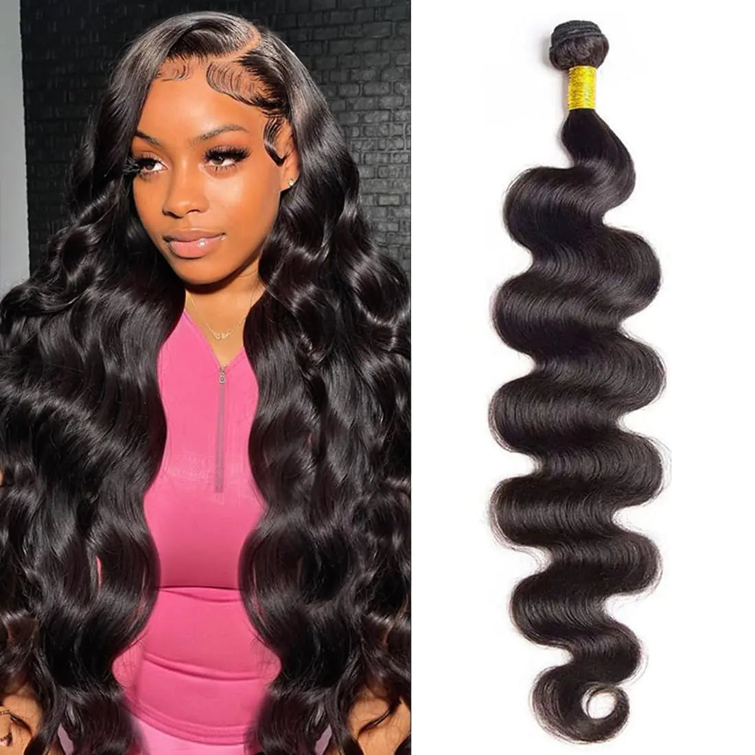12A Human Hair Bundles 28 inch Body Wave Bundles Human Hair Weave 1 Bundles Human Hair 100% Unprocessed Brazilian Hair Bundle Body Wave Hair Bundles Deals Human Hair Extensions Natural Black